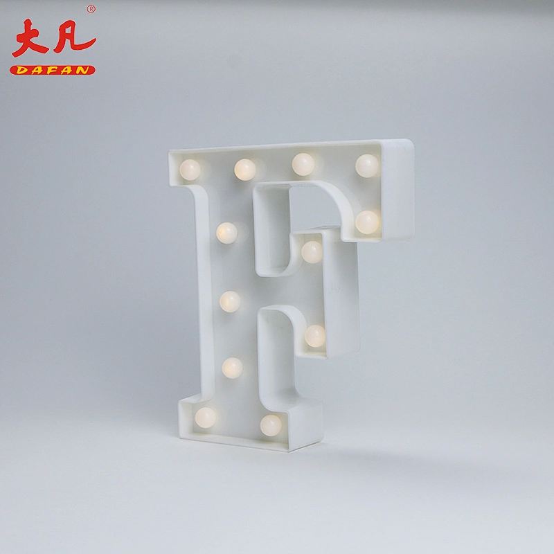 F shape decorative led lights light indoor design lamp room light battery letter light