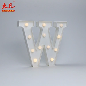 W Christmas led light battery letter light plastic led panel word light led alphabet letters
