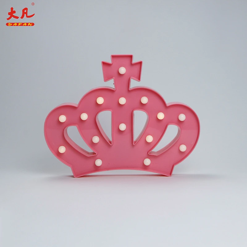 Crown Christmas decoration design lamp led plastic light marquee letter light letter box marquee