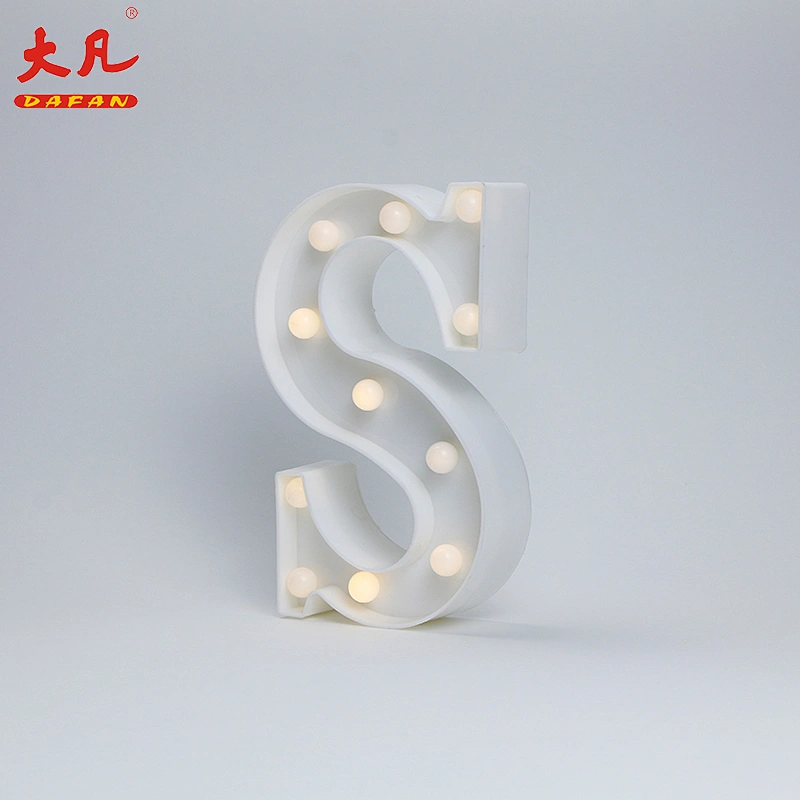 S letter ring led home lighting letter box light battery operated light 3d letter sign room light