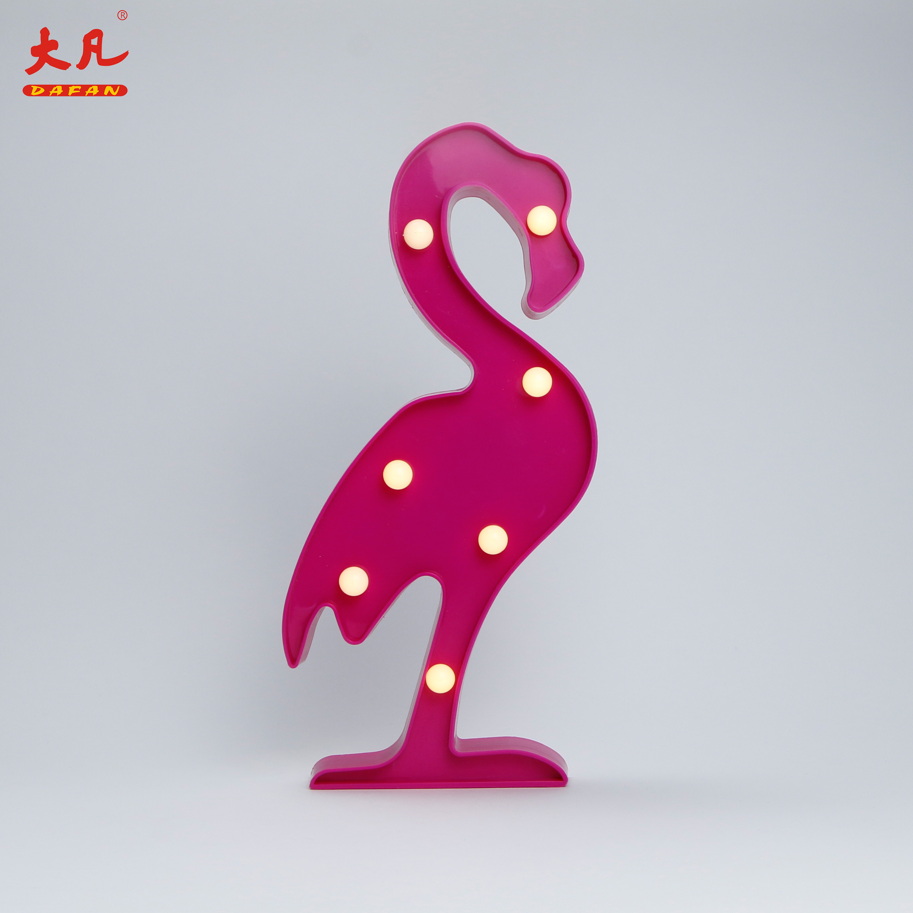 most popular flamingo indoor lamp table decoration marquee letter light plastic light 3d led letter sign