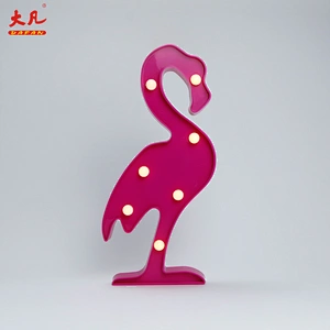 most popular flamingo indoor lamp table decoration marquee letter light plastic light 3d led letter sign