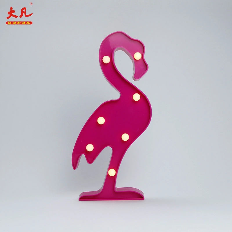 most popular flamingo indoor lamp table decoration marquee letter light plastic light 3d led letter sign