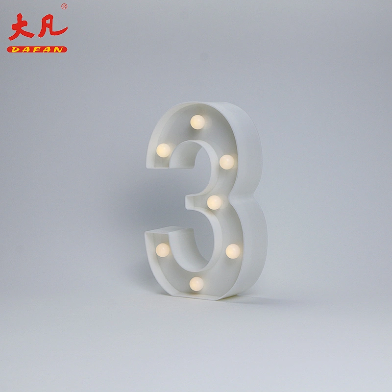 3形状LED字母灯塑料字母灯标志为所有节日，婚礼，党装饰夜灯