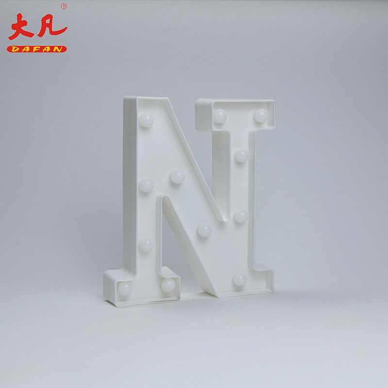 N holiday light lighting wedding high grade word sign 3d light box letter sign alphabet lamp plastic letter light led