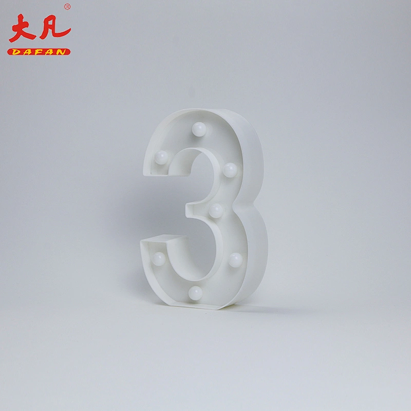 3形状LED字母灯塑料字母灯标志为所有节日，婚礼，党装饰夜灯