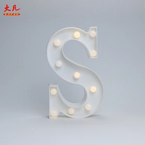 S letter ring led home lighting letter box light battery operated light 3d letter sign room light