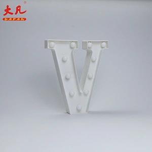 V shape LED letter board battery operated LED light led Christmas lights wedding light party room decorative light