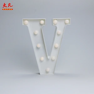 V shape LED letter board battery operated LED light led Christmas lights wedding light party room decorative light