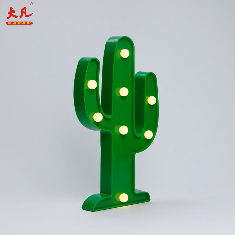 Cactus Christmas letter light design lamp led plastic light marquee plastic bulkhead light lighting led