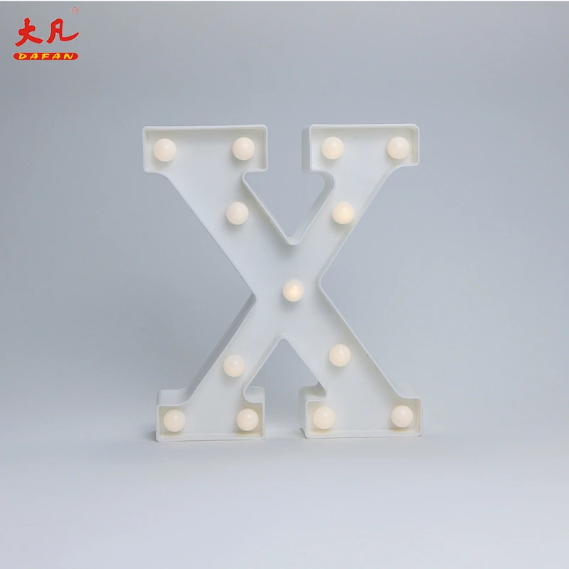 X led light table decoration room light solar letter box light 3d letter sign