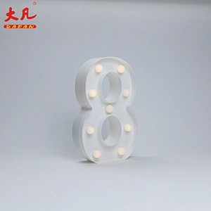 8 plastic letter light sign light decoration for festival,wedding,party room night light