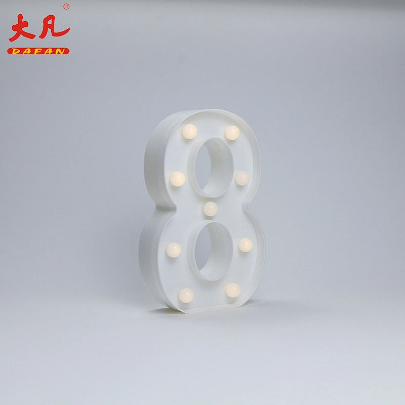 8 plastic letter light sign light decoration for festival,wedding,party room night light