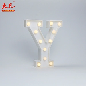 Y led灯电池字母饰品灯装饰灯3d字母标牌亚克力led灯字母