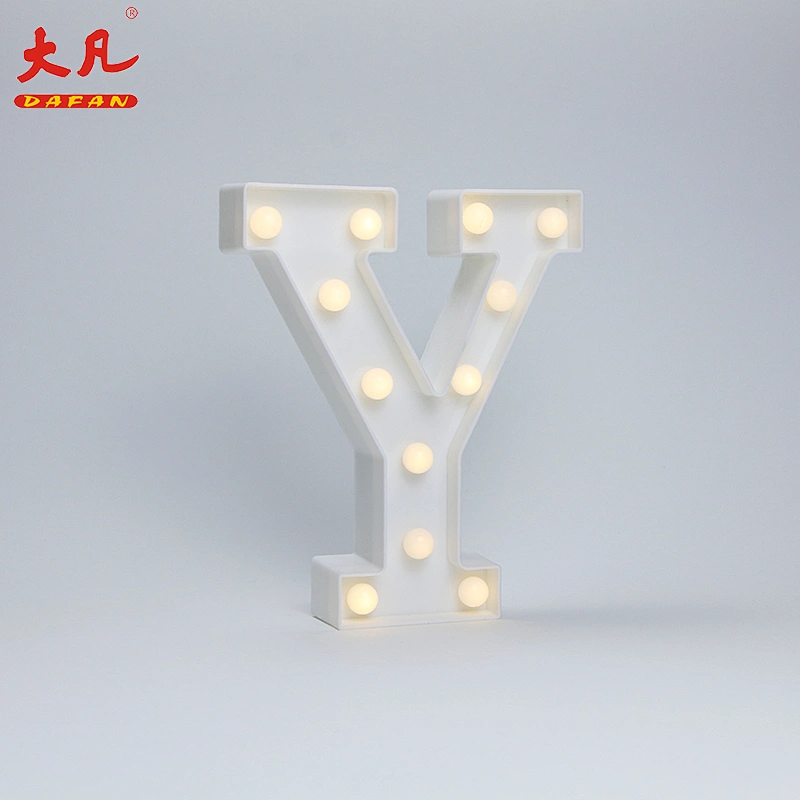 Y led灯电池字母饰品灯装饰灯3d字母标牌亚克力led灯字母
