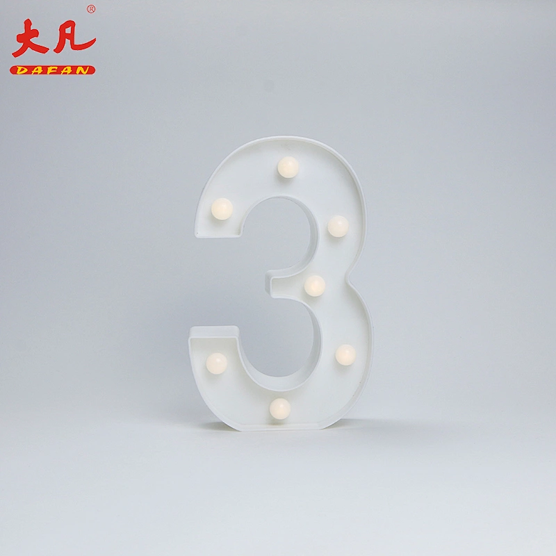 3形状LED字母灯塑料字母灯标志为所有节日，婚礼，党装饰夜灯