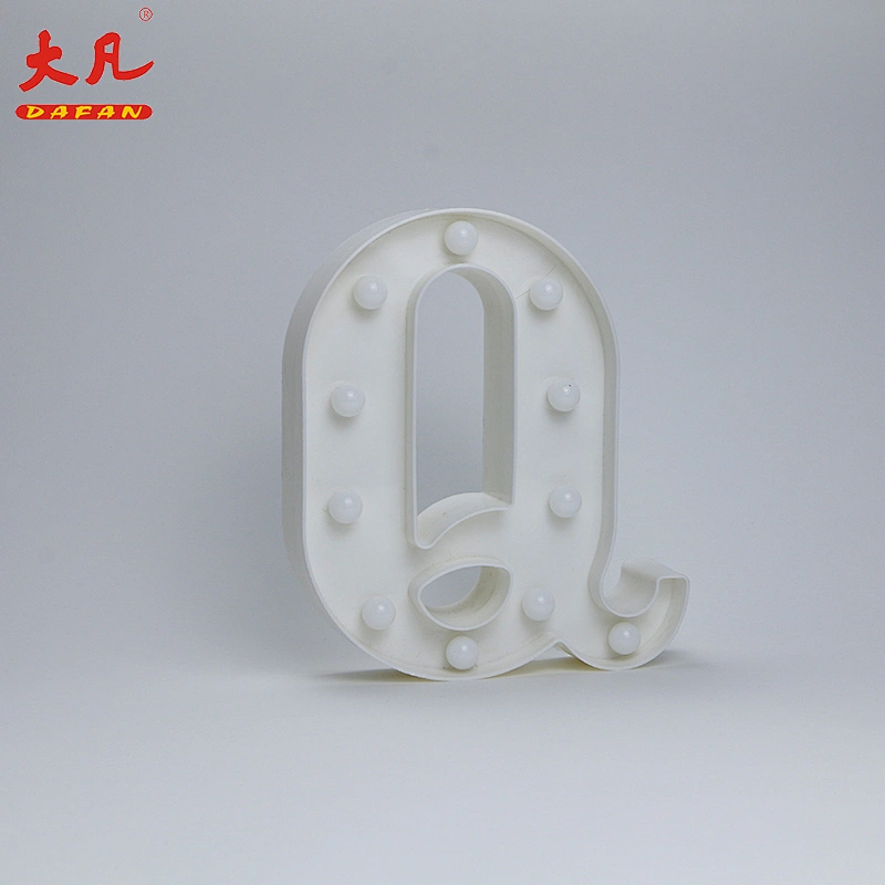 Q letter board light led letters led festival lights Christmas decoration festival light plastic bulkhead light