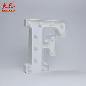 F shape decorative led lights light indoor design lamp room light battery letter light