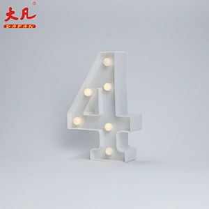 4形状LED字母灯塑料字母灯标志为所有节日，婚礼，党装饰夜灯