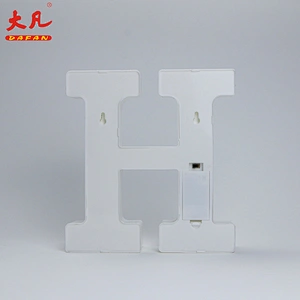 letter h keychain led Christmas lights led decoration light for wedding plastic light cube light letter box