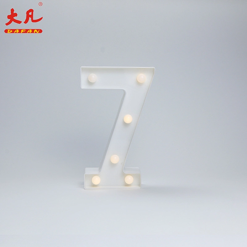 7 letter light battery plastic letter sign alphabet lamp plastic light box light indoor
