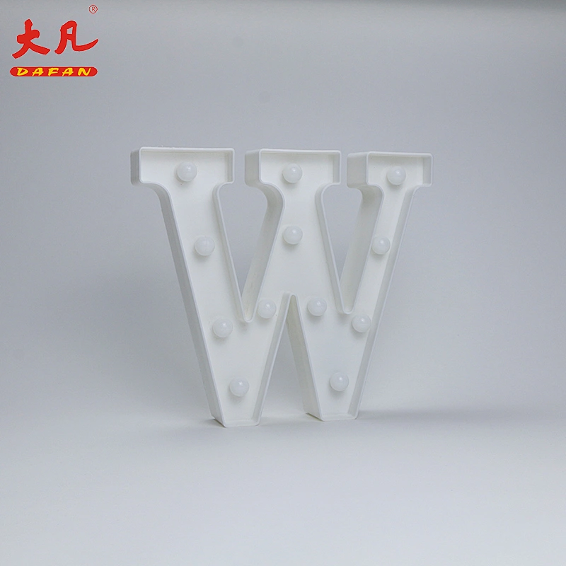 W Christmas led light battery letter light plastic led panel word light led alphabet letters