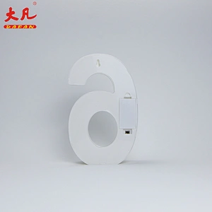 6 LED alphabet lamp plastic letter sign battery operated Led light plastic decoration light for wedding Christmas