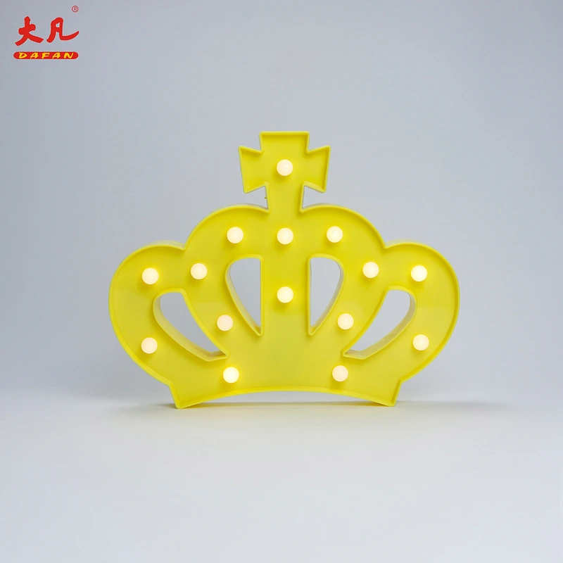 Crown Christmas decoration design lamp led plastic light marquee letter light letter box marquee