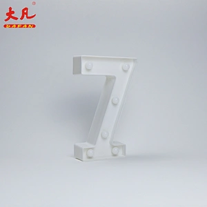 7 letter light battery plastic letter sign alphabet lamp plastic light box light indoor