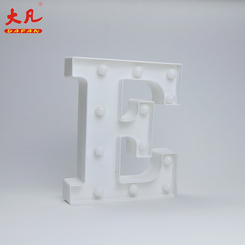 E ring with letter design plastic bulkhead light Christmas decoration 3d letter sign