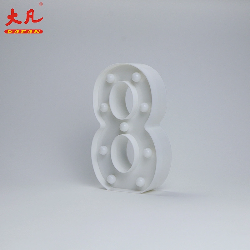 8 plastic letter light sign light decoration for festival,wedding,party room night light