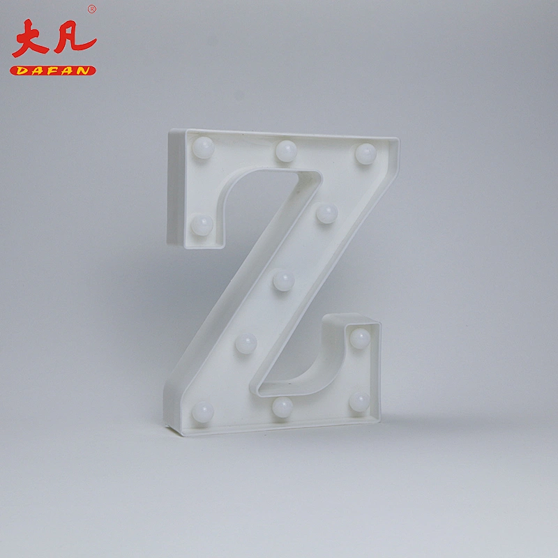 Z battery light ring with letter design plastic bulkhead light word light alphabet lamp