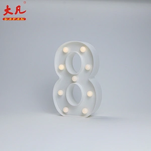 8 plastic letter light sign light decoration for festival,wedding,party room night light