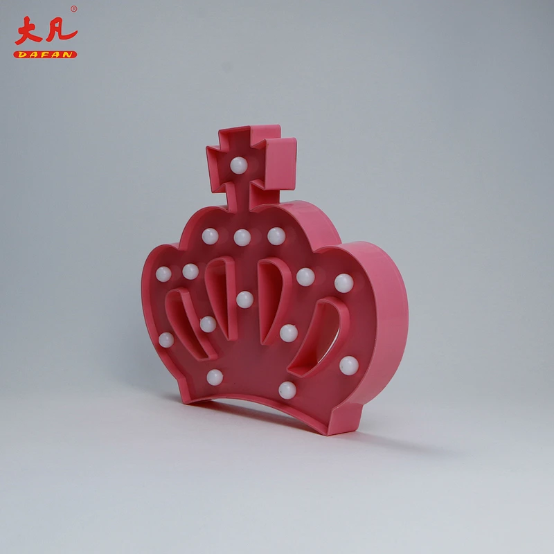Crown Christmas decoration design lamp led plastic light marquee letter light letter box marquee
