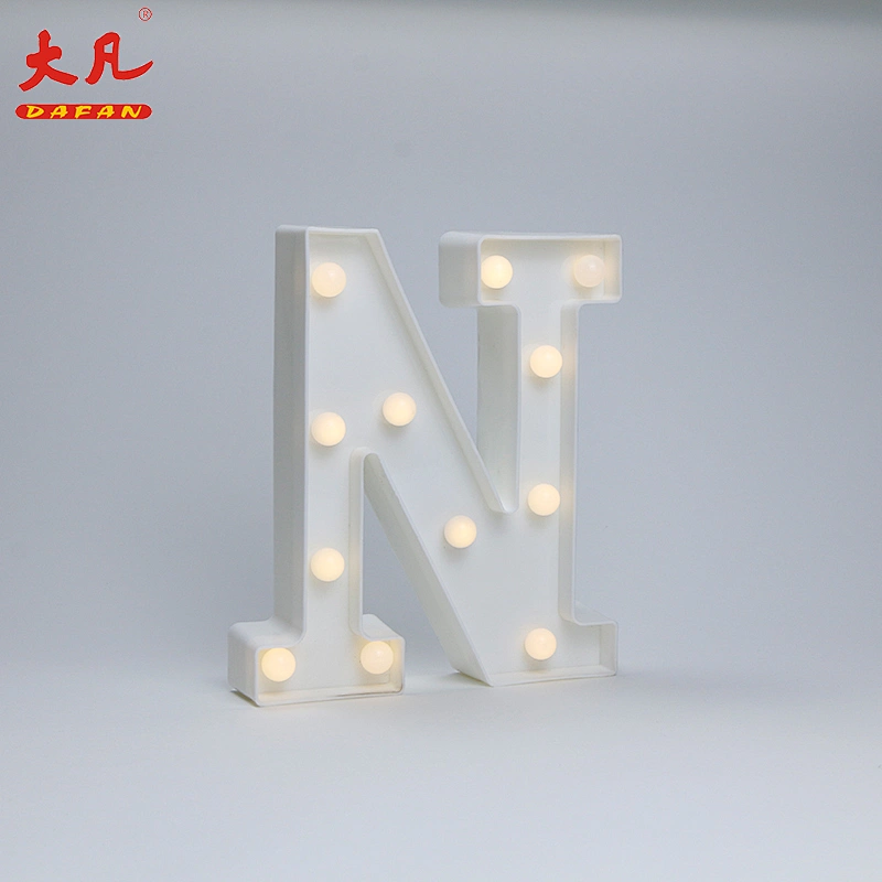 N holiday light lighting wedding high grade word sign 3d light box letter sign alphabet lamp plastic letter light led