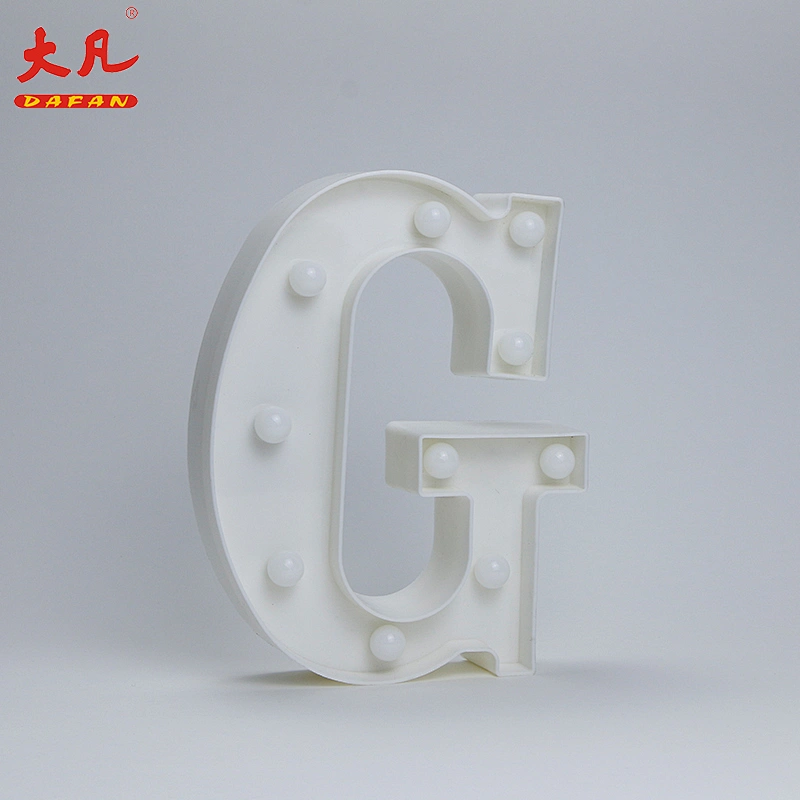 G字母环塑料灯箱led装饰灯字母字母电池led灯