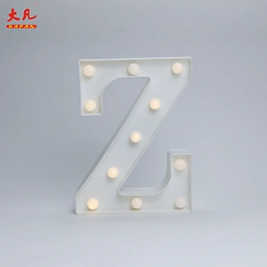 Z battery light ring with letter design plastic bulkhead light word light alphabet lamp