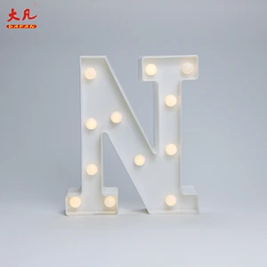 N holiday light lighting wedding high grade word sign 3d light box letter sign alphabet lamp plastic letter light led