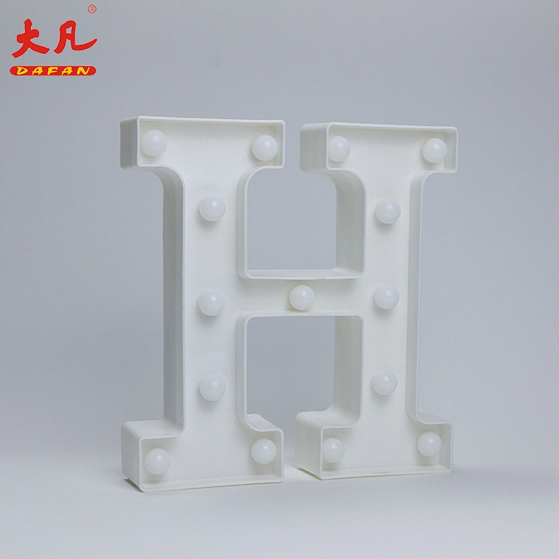 letter h keychain led Christmas lights led decoration light for wedding plastic light cube light letter box