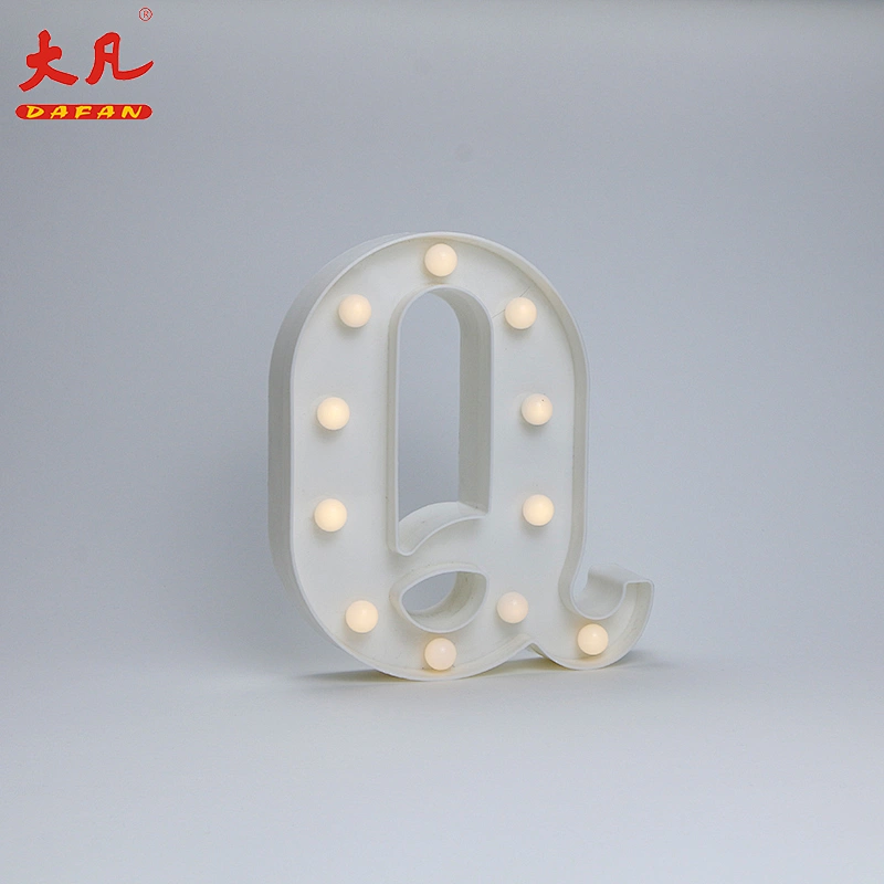 Q letter board light led letters led festival lights Christmas decoration festival light plastic bulkhead light