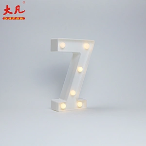 7 letter light battery plastic letter sign alphabet lamp plastic light box light indoor