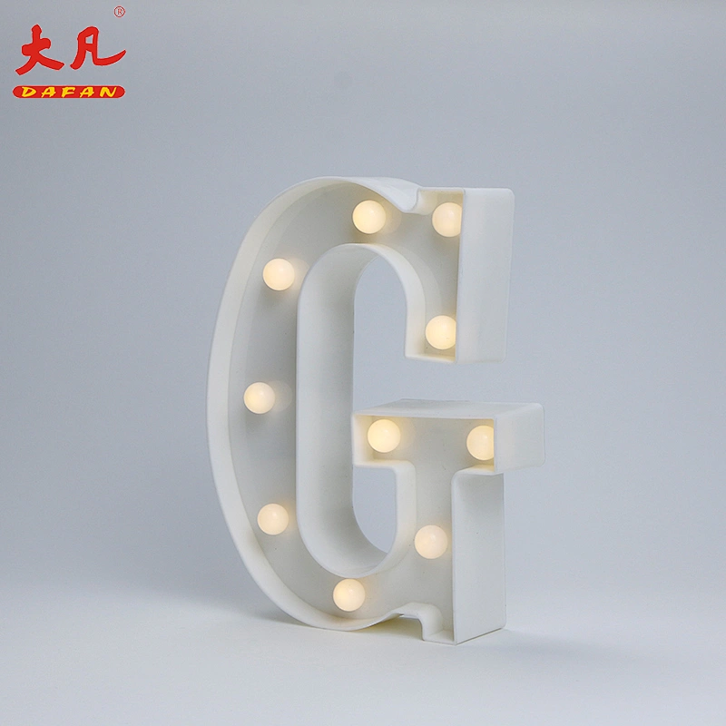 G字母环塑料灯箱led装饰灯字母字母电池led灯