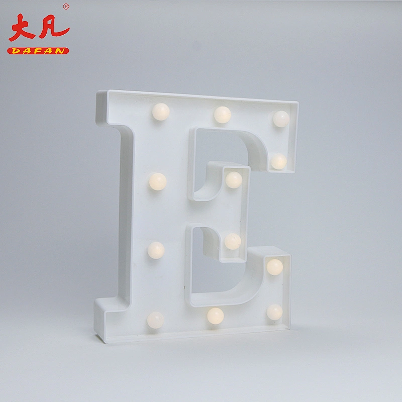 E ring with letter design plastic bulkhead light Christmas decoration 3d letter sign