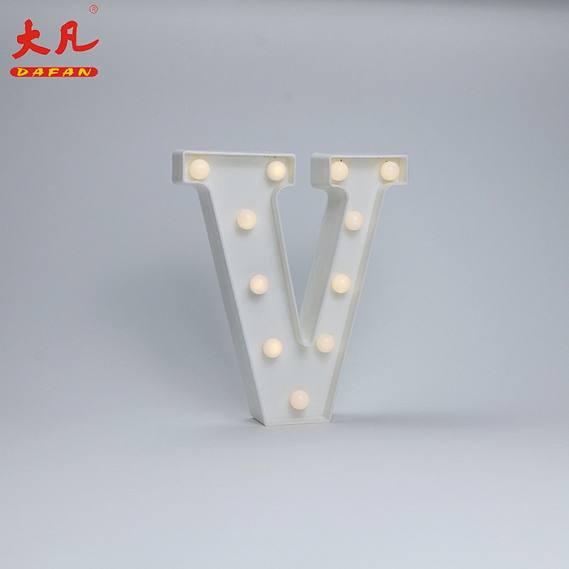 V shape LED letter board battery operated LED light led Christmas lights wedding light party room decorative light