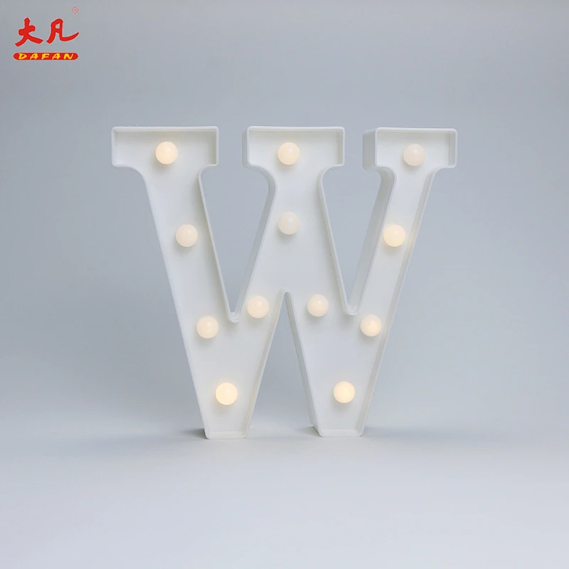 W Christmas led light battery letter light plastic led panel word light led alphabet letters