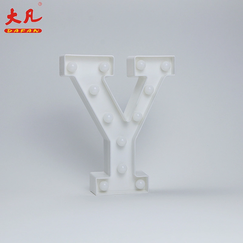 Y led灯电池字母饰品灯装饰灯3d字母标牌亚克力led灯字母