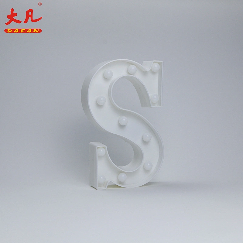 S letter ring led home lighting letter box light battery operated light 3d letter sign room light