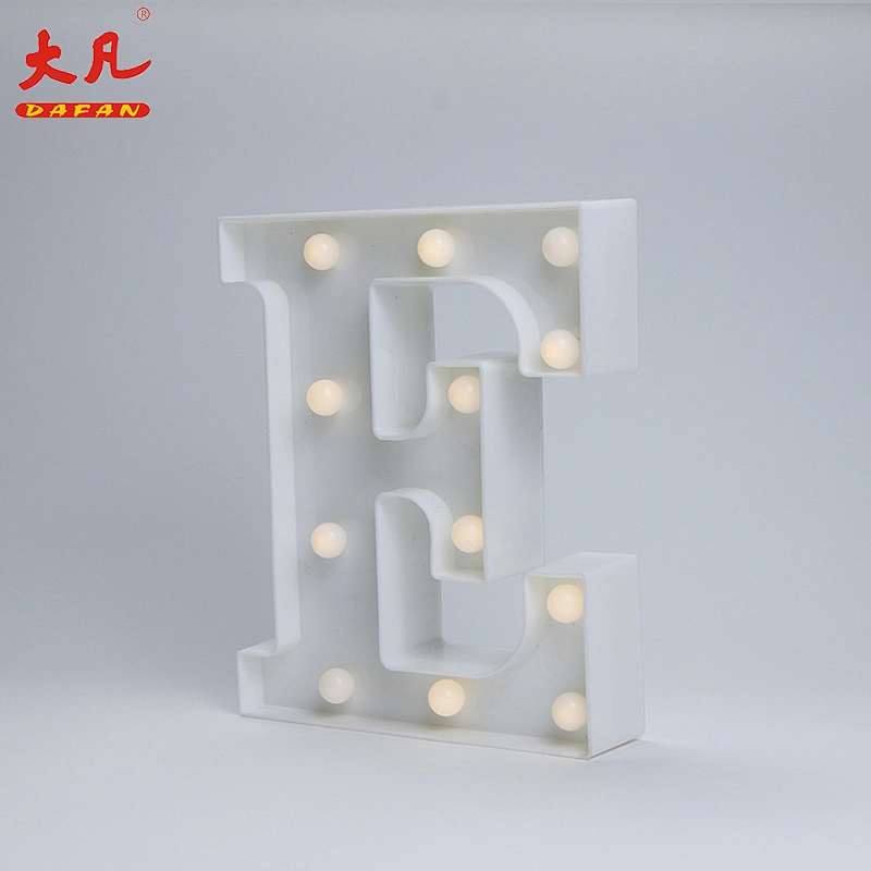E ring with letter design plastic bulkhead light Christmas decoration 3d letter sign