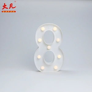 8 plastic letter light sign light decoration for festival,wedding,party room night light