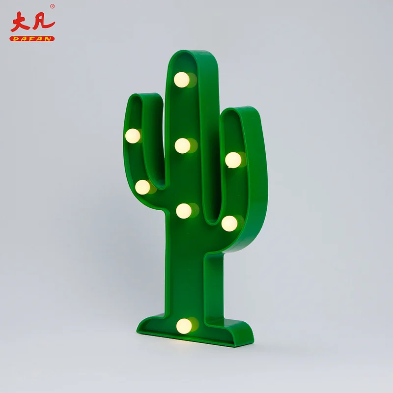 Cactus Christmas letter light design lamp led plastic light marquee plastic bulkhead light lighting led
